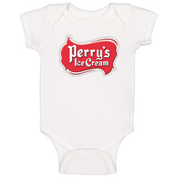 Perry's Best Ice Cream Brand Dessert Treat Logo Baby One Piece