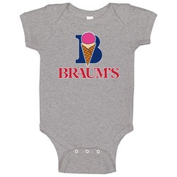 Braums Ice Cream Snack Food Logo Baby One Piece