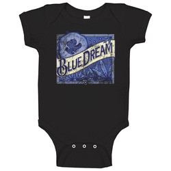 Blue Dream Cannabis Weed Strain Parody Worn Look Baby One Piece