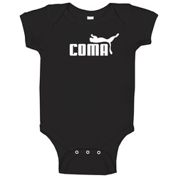 Coma Puma Logo Parody Baby One Piece