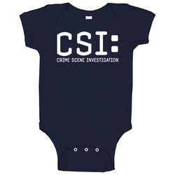 Csi Crime Scene Investigation 2000s Tv Show Fan Logo Baby One Piece