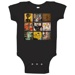 Jean Michel Basquiat Art Paintings Trendy Artsy Baby One Piece