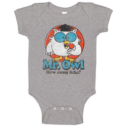Mr Owl How Many Licks Tootsie Pop Vintage Baby One Piece
