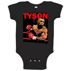 Mike Tyson Fighter Paint Style Baby One Piece