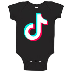 Tik Tok Mobile App Icon Logo Baby One Piece