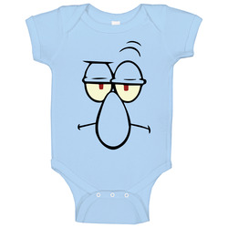 Squidward Spongebob Squaremants Big Face Halloween Costume Baby One Pi