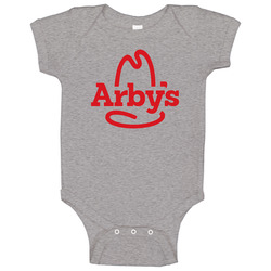 Arbys All Red Logo Baby One Piece