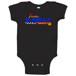 O Reilly Team Racing Personalized Racing Cool Baby One Piece