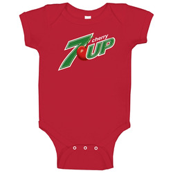 7 Up Cherry Best Soda Of All Time Soft Drink Lovers Baby One Piece