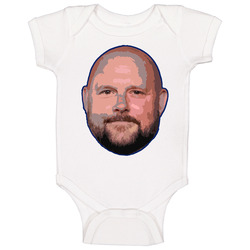 Brian Daboll Big Head White Baby One Piece