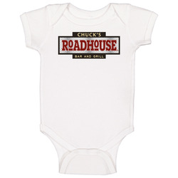 Chuck's Roadhouse Bar And Grill Burger Food Fan Baby One Piece