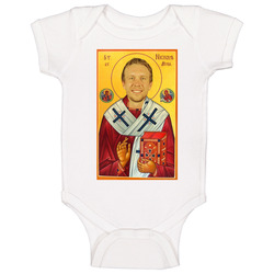 Saint Nick Foles Jesus Candle Funny Football Baby One Piece