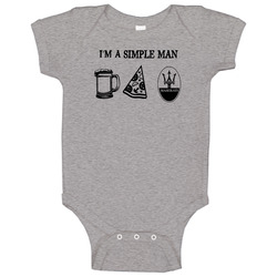 Maserati Simple Man Beer Pizza Car Logo Driving Fan Baby One Piece