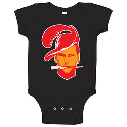 Tom Brady Tampa Bay Logo Cartoon Trade Football Baby One Piece