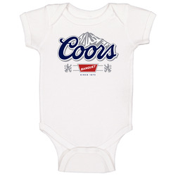 Coors Banquet Beer Cool Brewery Mountain Logo Baby One Piece