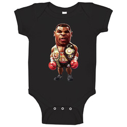 Mike Tyson Cartoon Retro Boxing Fan Baby One Piece