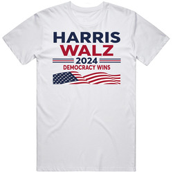 Democracy Wins Harris Walz 2024 T Shirt