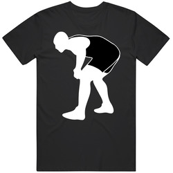 Wrestling Crouch Black Singlet Silhouette T Shirt