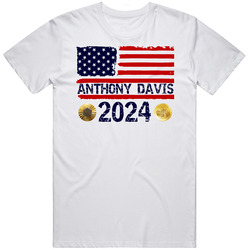 Usa Anthony Davis Basketball Gold Medal 2024 T Shirt