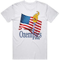 Ozempics 2024 Us Flag Olympics Parody T Shirt