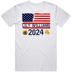 Usa Lily Williams Cycling Gold Medal 2024 T Shirt
