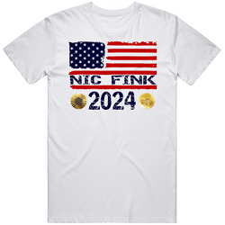 Usa Nic Fink Swimming Gold Medal 2024 T Shirt
