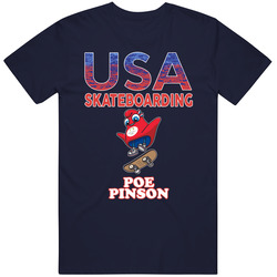 Poe Pinson Team Usa Skateboarding Paris 2024 Fan T Shirt