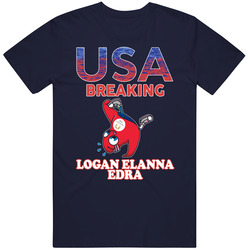 Logan Elanna Edra Team Usa Breaking Paris 2024 Fan T Shirt