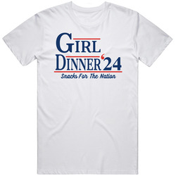 Girl Dinner '24 Snacks For The Nation Funny T Shirt