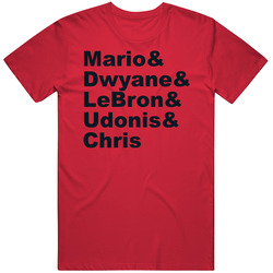 Mario Chalmers & Dwyane Wade & Lebron James & Udonis Hasle