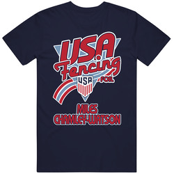 Miles Chamley-watson Team Usa Fencing Foil Paris 2024 T Shirt