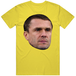 Serhiy Rebrov Ukraine Coach Big Head T Shirt