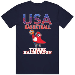 Tyrese Haliburton Team Usa Basketball Paris 2024 Fan T Shirt