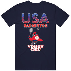 Vinson Chiu Team Usa Badminton Paris 2024 Fan T Shirt