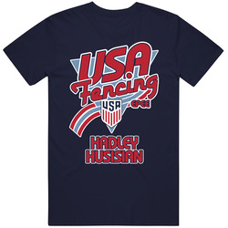Hadley Husisian Team Usa Fencing Epee Paris 2024 T Shirt