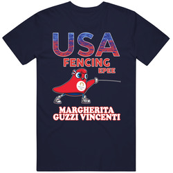 Margherita Guzzi Vincenti Team Usa Fencing Epee Paris 2024 Sports T Sh