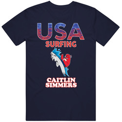 Caitlin Simmers Team Usa Surfing Paris 2024 Sports T Shirt