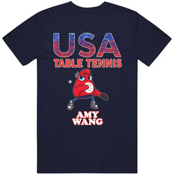 Amy Wang Team Usa Table Tennis Paris 2024 Sports T Shirt