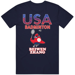 Beiwen Zhang Team Usa Badminton Paris 2024 Fan T Shirt