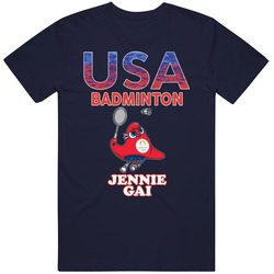 Jennie Gai Team Usa Badminton Paris 2024 Fan T Shirt