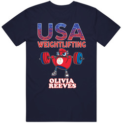 Olivia Reeves Team Usa Weightlifting Paris 2024 Sports T Shirt