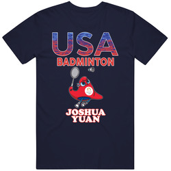 Joshua Yuan Team Usa Badminton Paris 2024 Fan T Shirt