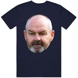 Steve Clarke Scotland Coach Big Head T Shirt