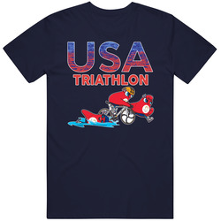 Team Usa Triathlon Paris 2024 Sports T Shirt