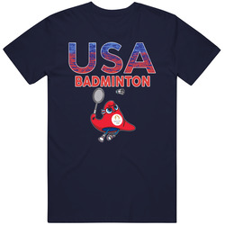 Team Usa Badminton Paris 2024 Sports T Shirt