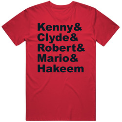 Kenny Smith & Clyde Drexler & Robert Horry & Mario Elie &a