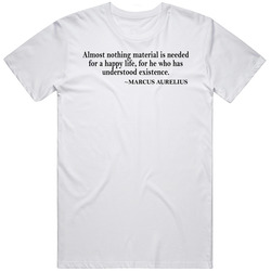 Almost Nothing Material Is Needed For A Happy Life Marcus Aurelius Quo