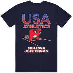 Melissa Jefferson Team Usa Athletics Paris 2024 Fan T Shirt