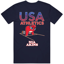 Nia Akins Team Usa Athletics Paris 2024 Fan T Shirt