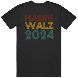 Harris Walz 2024 Retro Look T Shirt